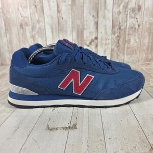New Balance 515 Mens Navy Blue Red Suede Mesh Sneakers ML515HTN Size 11